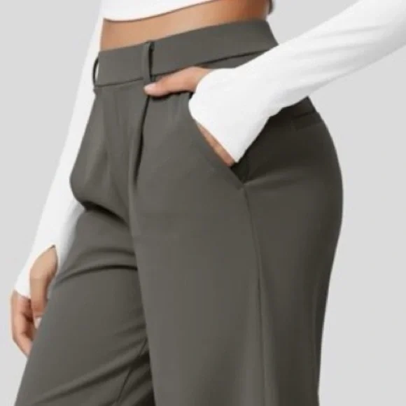 Halara High Waisted Plicated Side Pocket Straight Leg Work Pants NWT Siz… - Picture 12 of 12